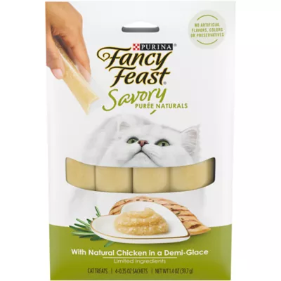 Product Fancy Feast® Savory Puree Naturals Adult Cat Treats - Chicken, No Artificial Colors or Flavors