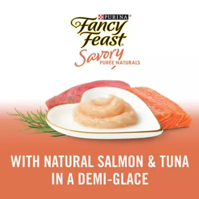 Product Fancy Feast® Savory Puree Naturals Adult Cat Wet Food - Salmon & Tuna