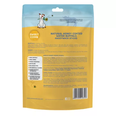 Product Sweet Comb Paddywack Sticks Honey Coated Water Buffalo Dog Chews - 5 Count