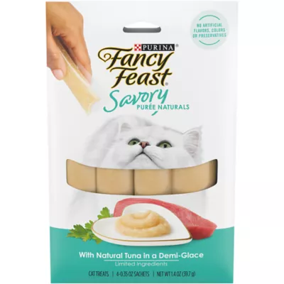 Product Fancy Feast® Savory Puree Naturals Adult Cat Treats - Tuna, No Artificial Colors or Flavors