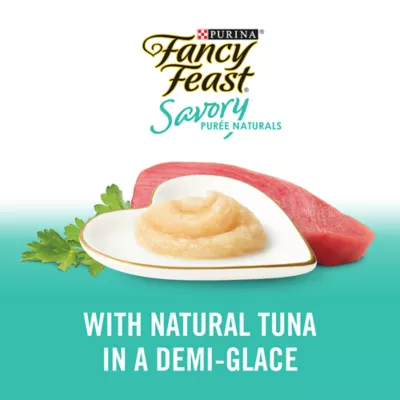 Product Fancy Feast® Savory Puree Naturals Adult Cat Treats - Tuna, No Artificial Colors or Flavors