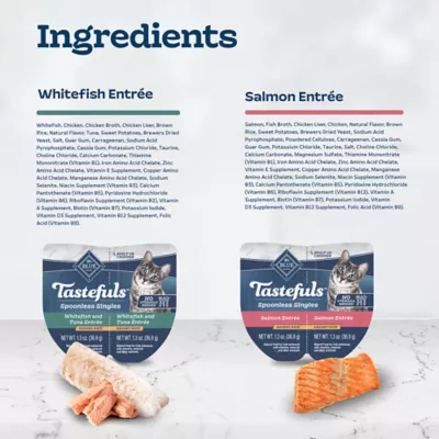 Product Blue Buffalo Tastefuls Spoonless Singles Wet Cat Food Variety Pack - 12ct, Fish, Pate