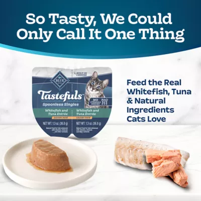 Product Blue Buffalo Tastefuls Spoonless Singles Adult Wet Cat Food - Natural, Whitefish & Tuna, Pate