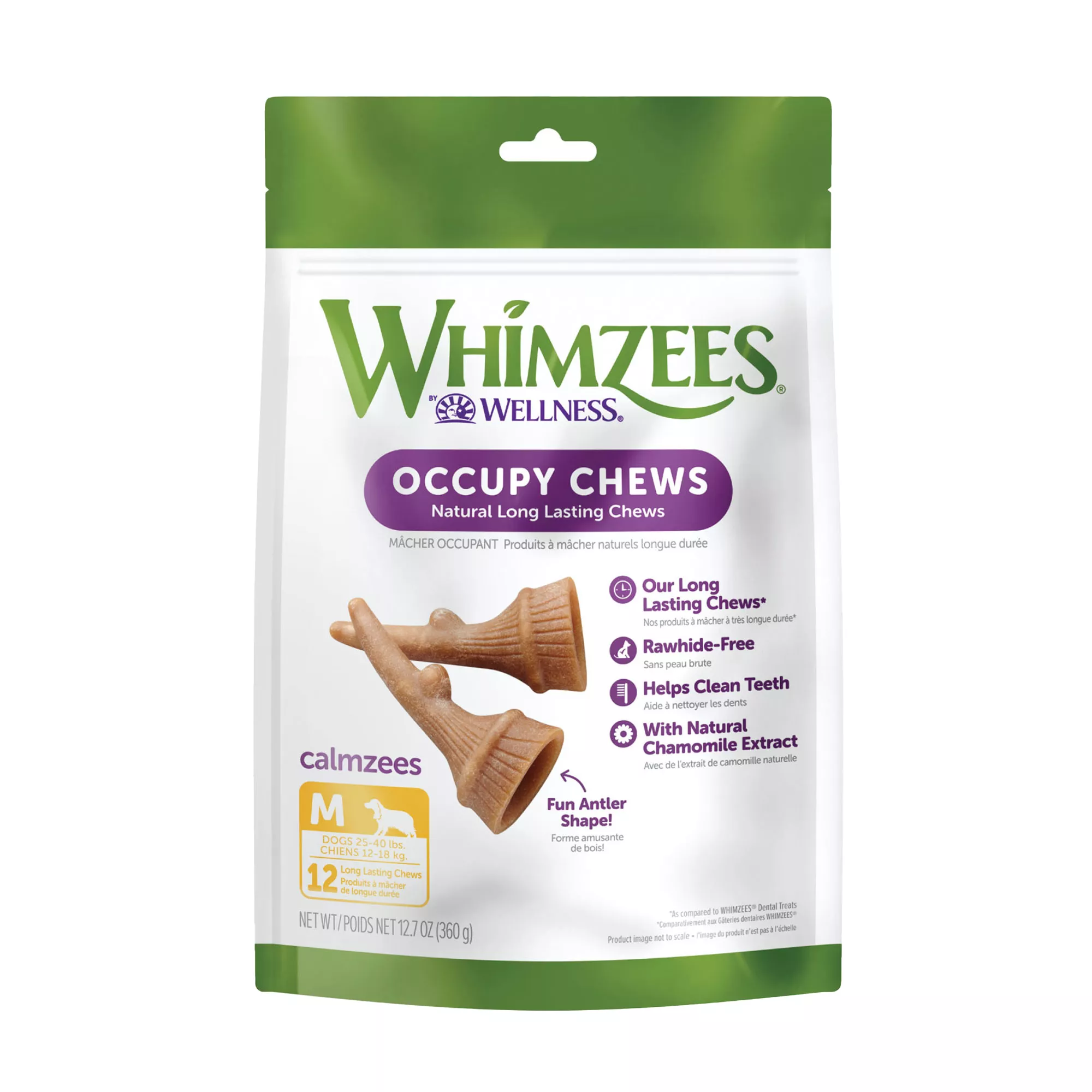 Whimzees Occupy Long Lasting Medium Dog Chews - Rawhide Free, Vegetable