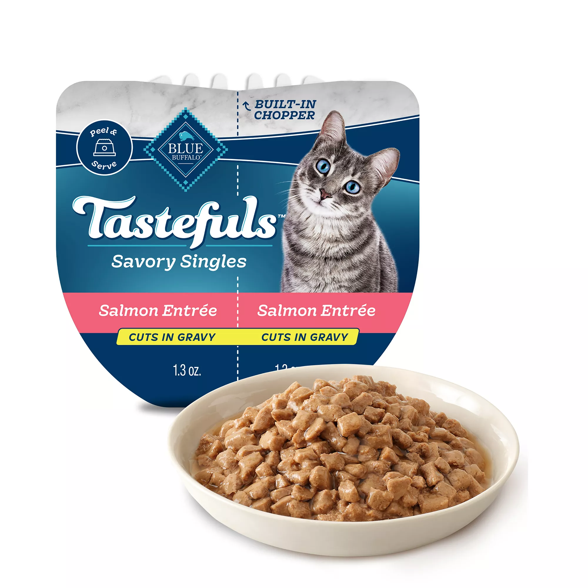 Blue Buffalo® Tastefuls&trade; Spoonless Singles Adult Wet Cat Food - Natural, Salmon, Cuts in Gravy