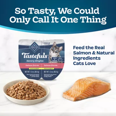 Product Blue Buffalo Tastefuls Spoonless Singles Adult Wet Cat Food - Natural, Salmon, Cuts in Gravy