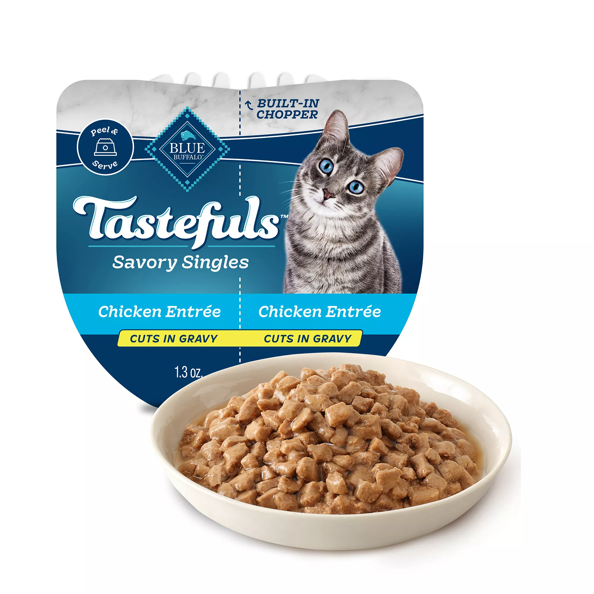 Blue Buffalo® Tastefuls&trade; Spoonless Singles Adult Wet Cat Food - Natural, Chicken, Cuts in Grav