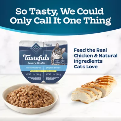 Product Blue Buffalo® Tastefuls™ Spoonless Singles Adult Wet Cat Food - Natural, Chicken, Cuts in Grav