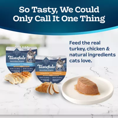 Product Blue Buffalo Tastefuls Spoonless Singles Pate Variety Pack Adult Wet Cat Food - Chicken & Turkey