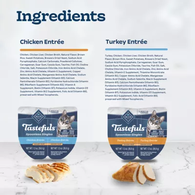 Product Blue Buffalo Tastefuls Spoonless Singles Pate Variety Pack Adult Wet Cat Food - Chicken & Turkey