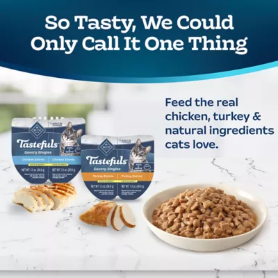 Product Blue Buffalo Tastefuls Spoonless Singles Wet Cat Food Variety Pack- 12ct, Poulty, Cuts in Gravy