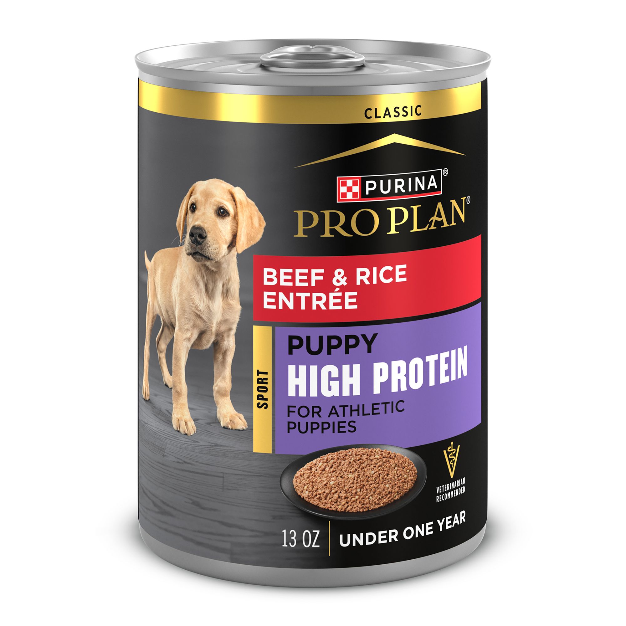 Purina Pro Plan Sport High Protein Beef Rice Wet Puppy Food 13 oz