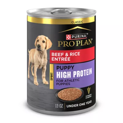 Purina Pro Plan Sport High Protein Puppy Wet Dog Food Beef Rice 13 oz