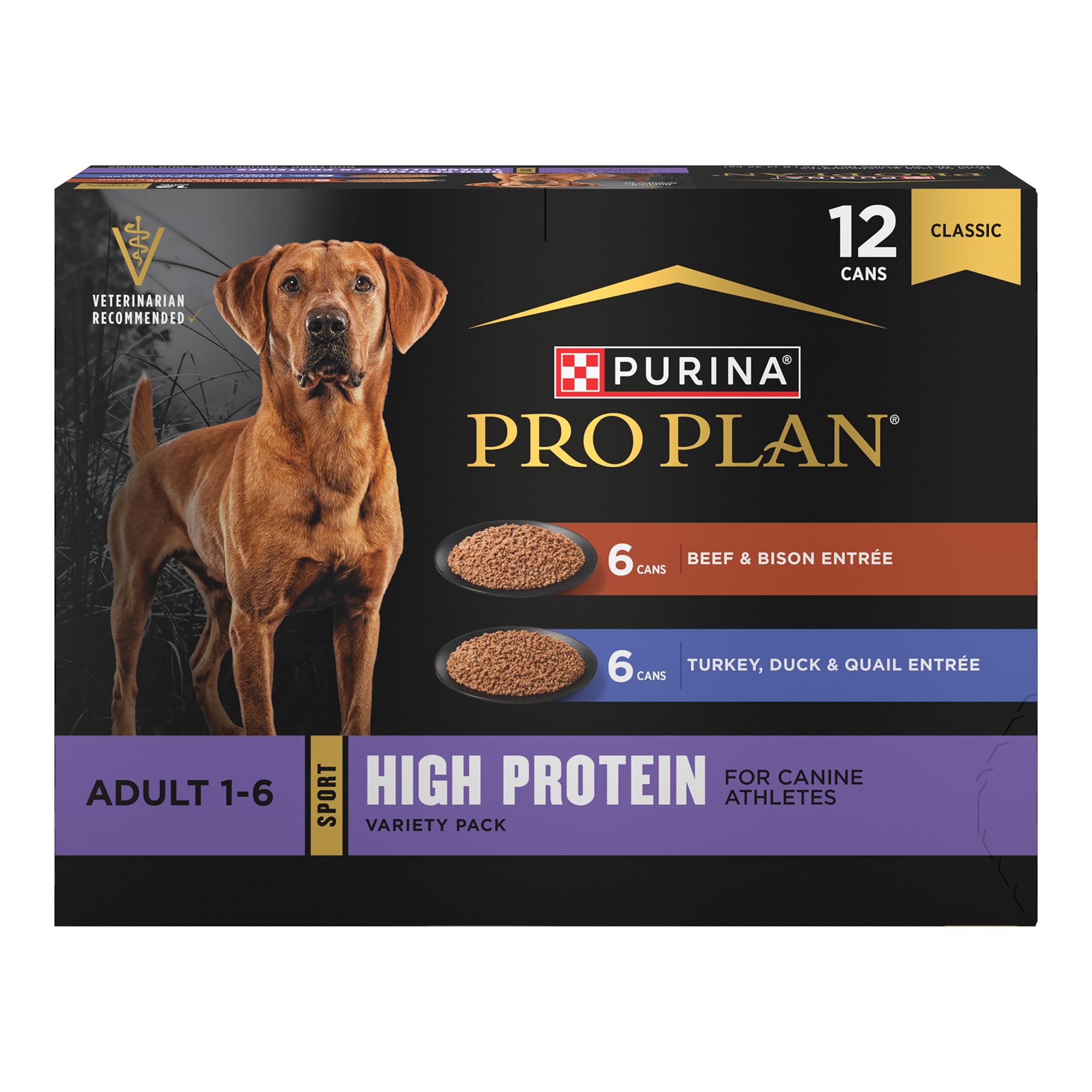 Pro Plan Sport High Protein Wet Dog Food Variety Pack 12 ct