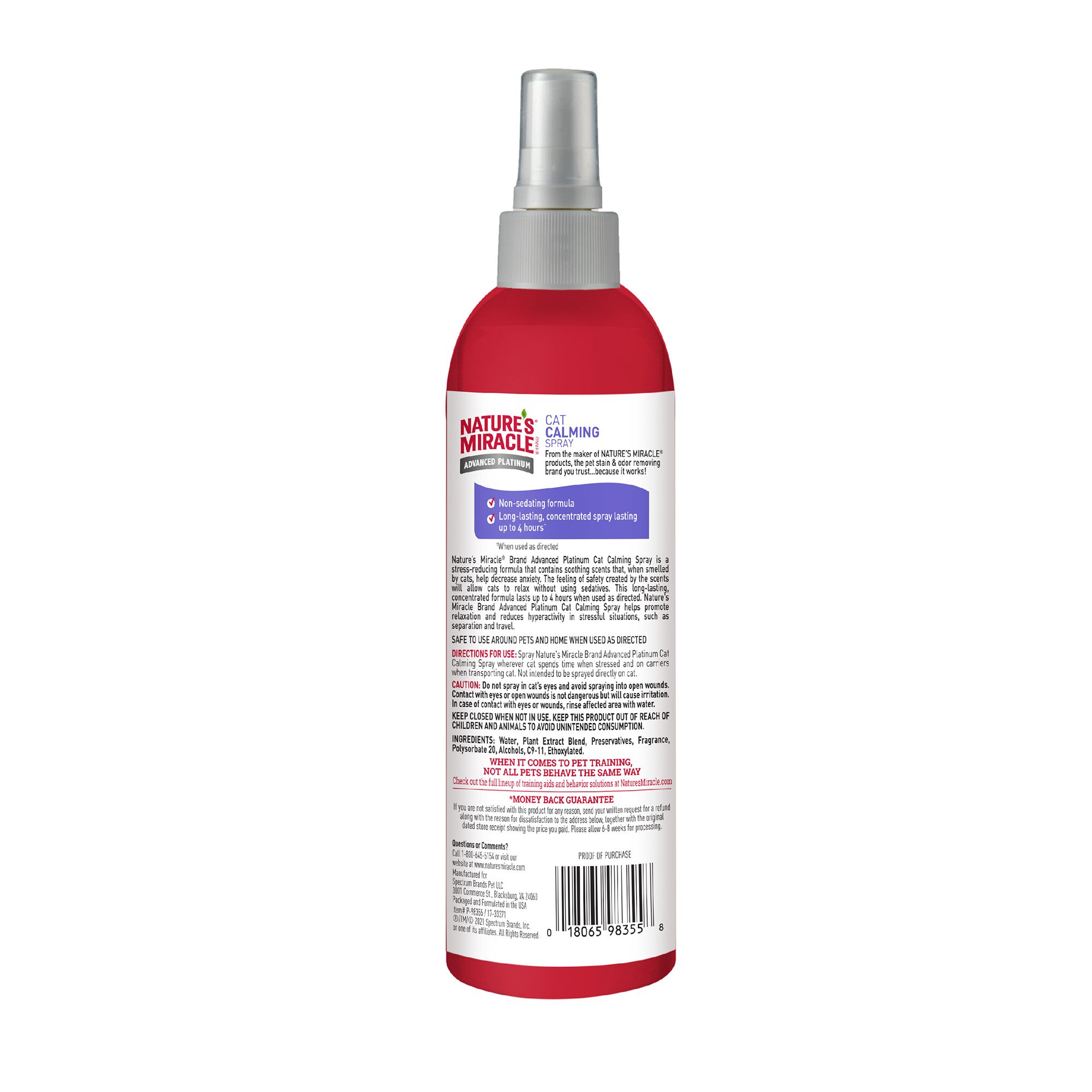 Nature's Miracle® Advanced Platinum Cat Calming Spray, 8 fl oz - thumbnail 2