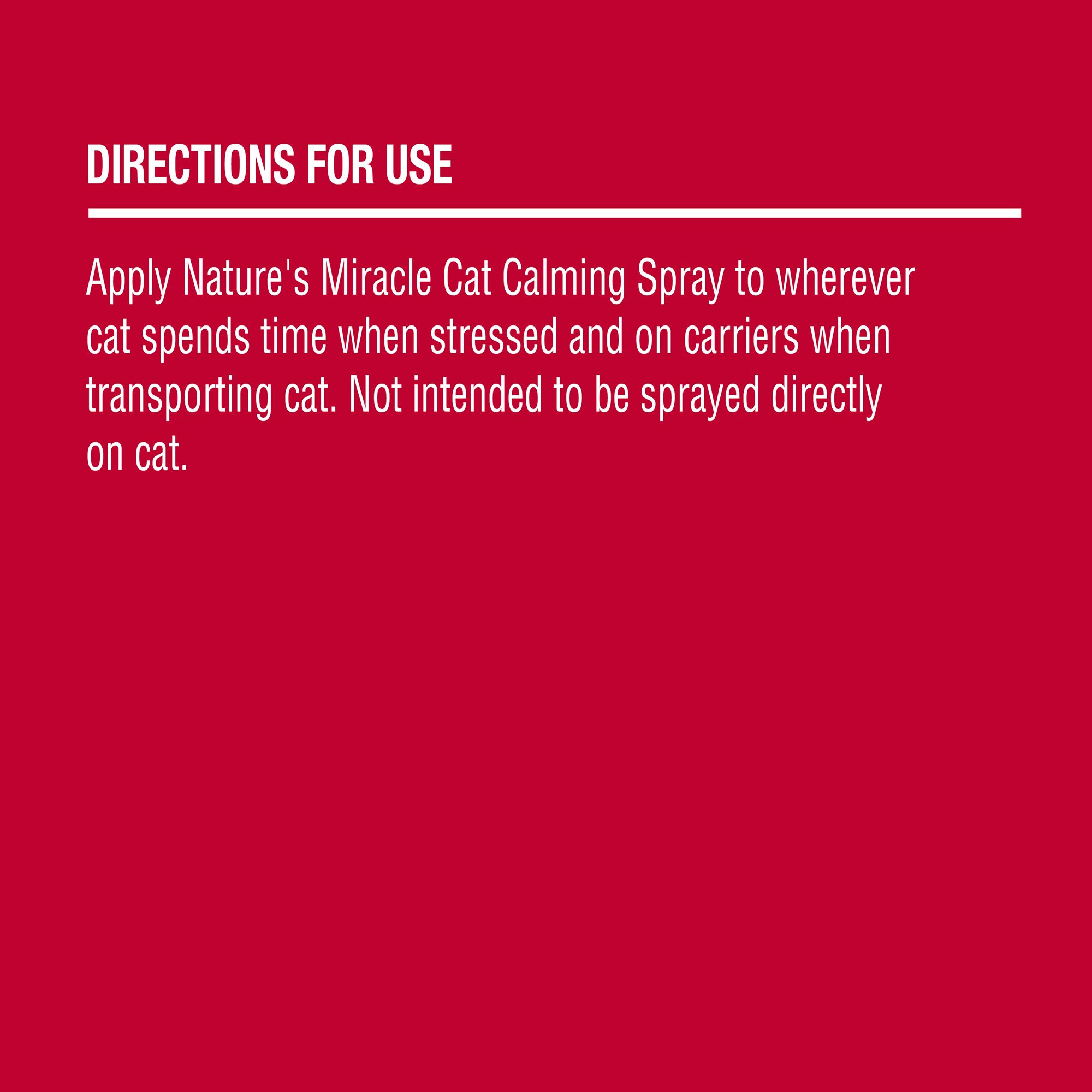 Nature's Miracle® Advanced Platinum Cat Calming Spray, 8 fl oz - thumbnail 4