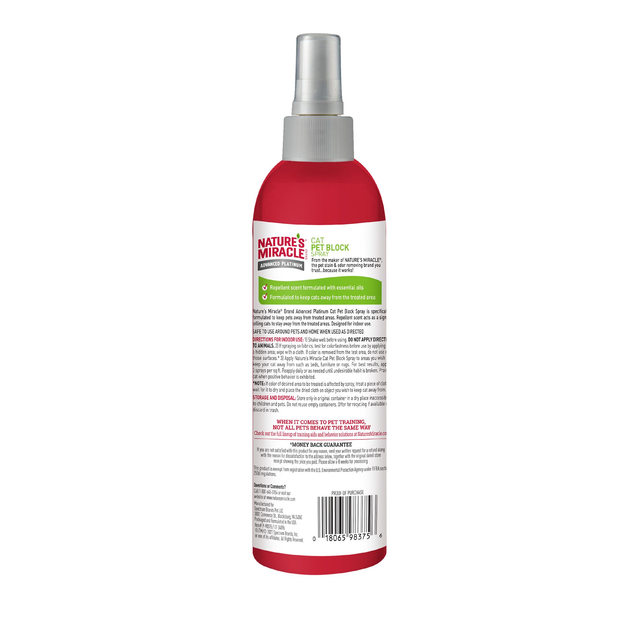 Nature's Miracle® Advanced Platinum Cat Pet Block Spray, 8 fl oz - thumbnail 2