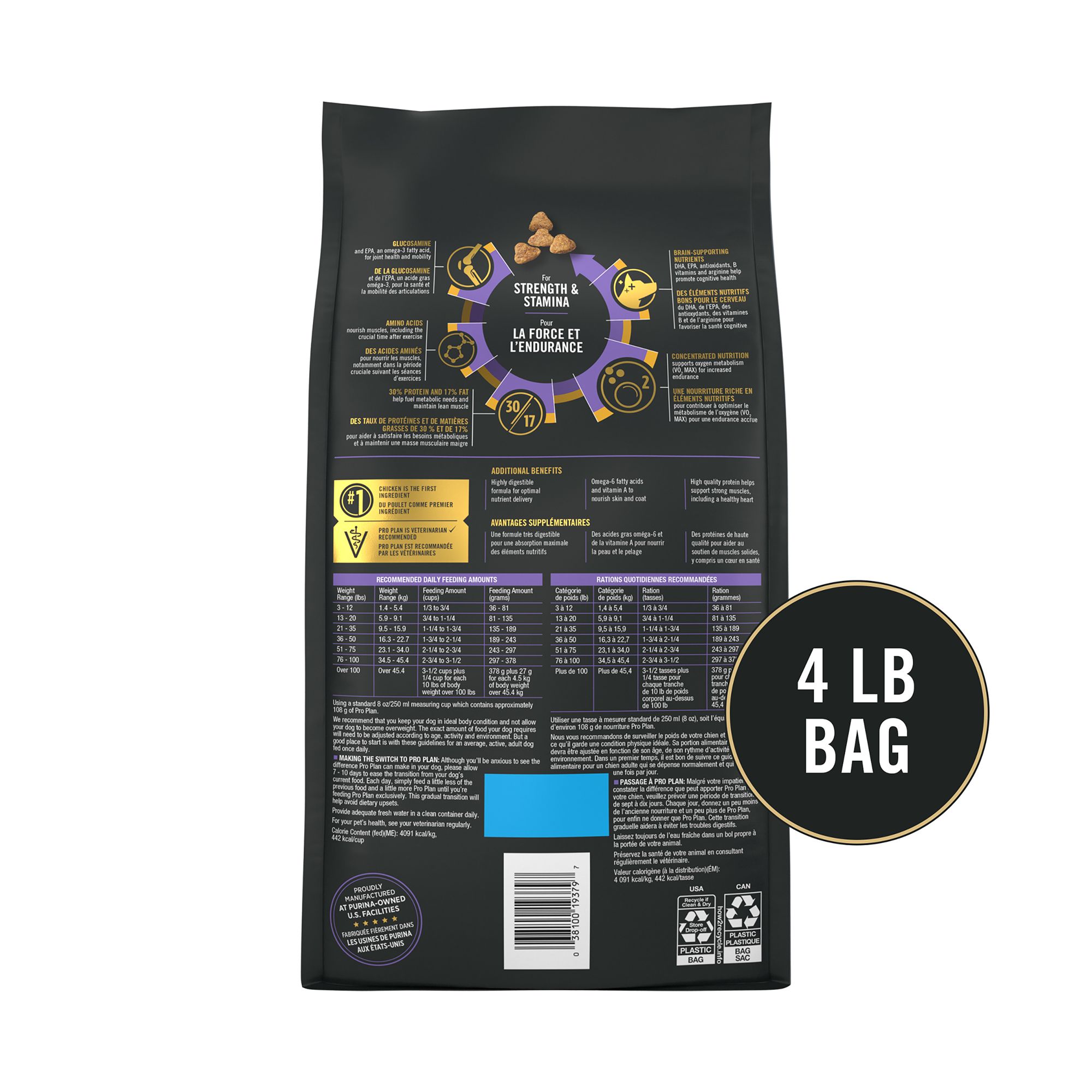 Purina pro plan nutrition label clearance