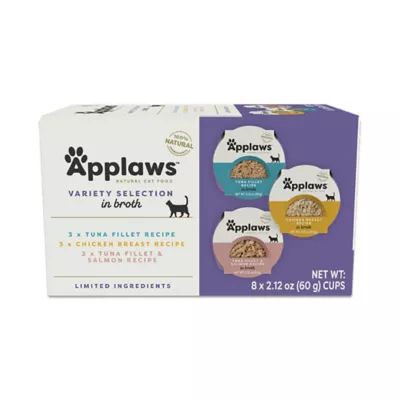 Product Applaws Wet Cat Food Cups in Broth - Variety Pack, 8ct, Natural, Limited Ingredient