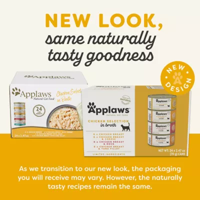 Product Applaws Cat Wet Food in Broth Variety Pack - Natural, 24 count