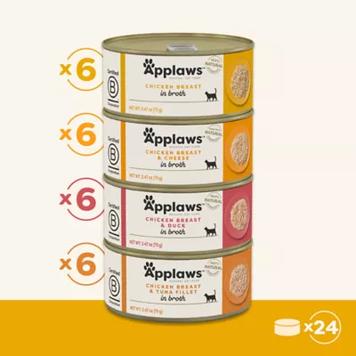 Product Applaws Cat Wet Food in Broth Variety Pack - Natural, 24 count