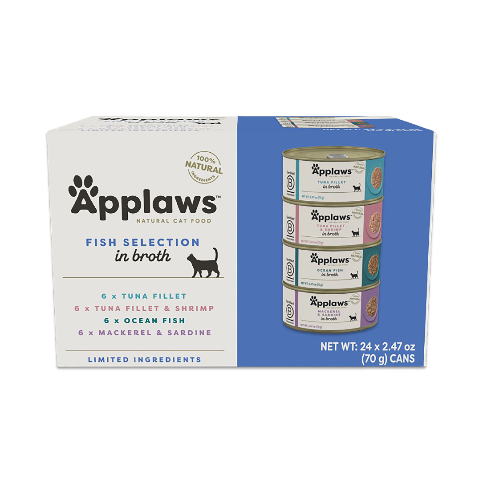 Applaws Cat Wet Food in Broth Variety Pack Natural 24 count