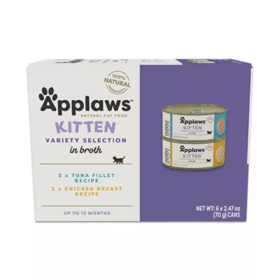 Product Applaws Kitten Wet Cat Food in Broth - Variety Pack, 6ct, Natural, Limited Ingredient