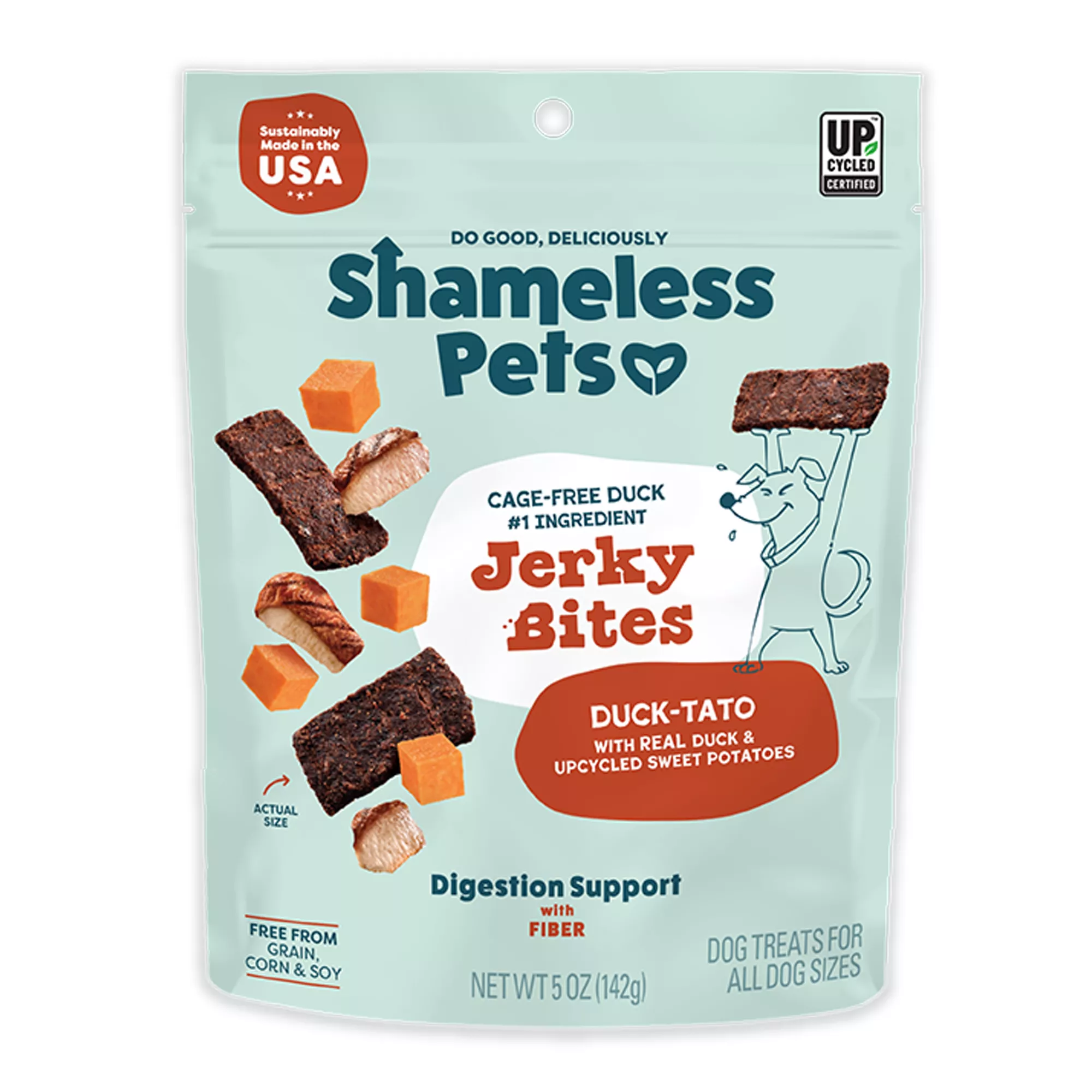 Shameless Pets Duck-tato Jerky Dog Treats - Cage-Free Duck & Sweet Potato