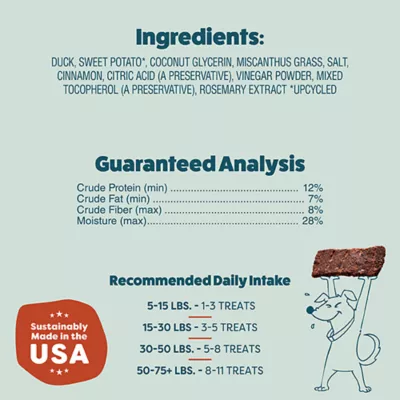 Product Shameless Pets Duck-tato Jerky Dog Treats - Cage-Free Duck & Sweet Potato