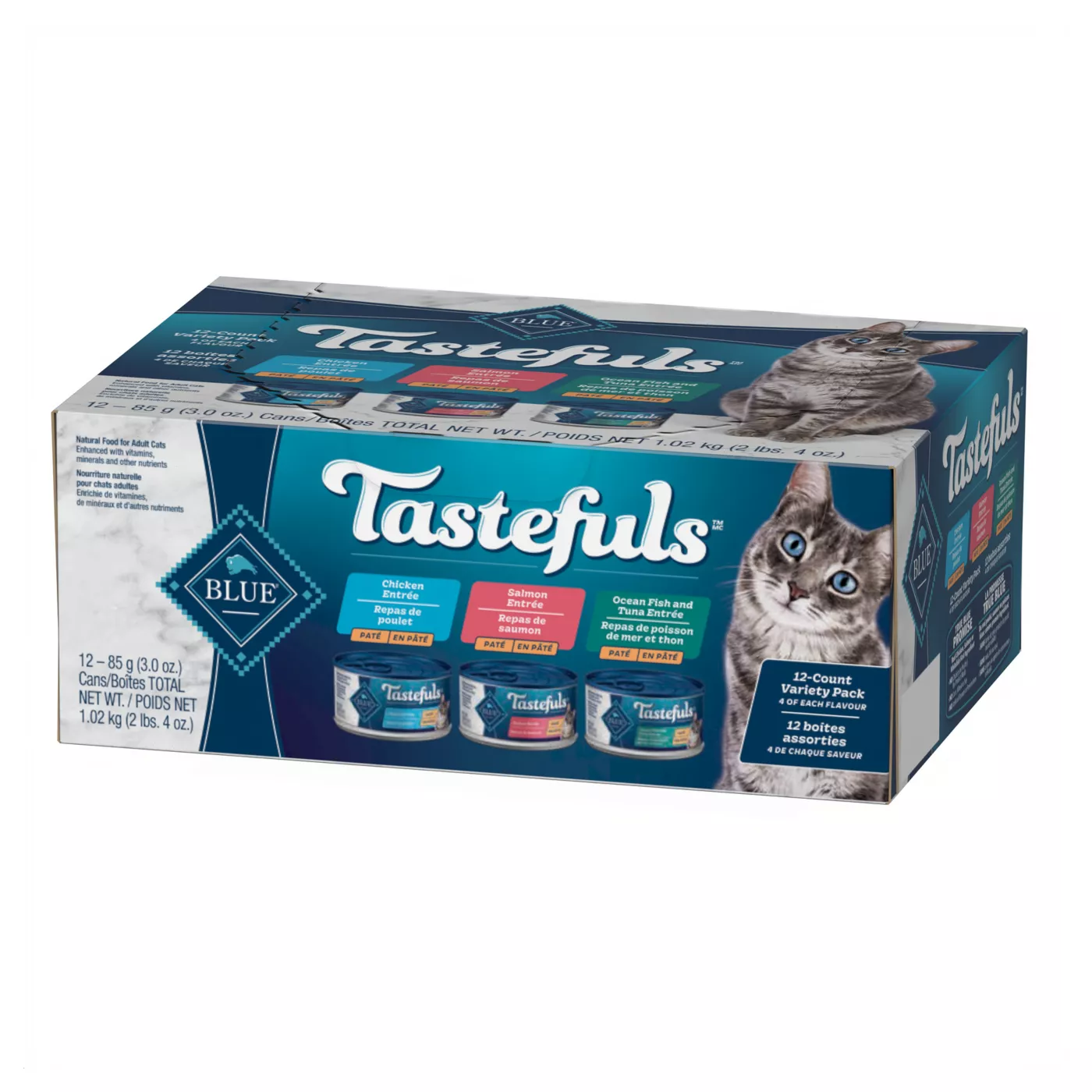 Blue Buffalo Tastefuls Adult Cat Food Variety Pack Natural Pate
