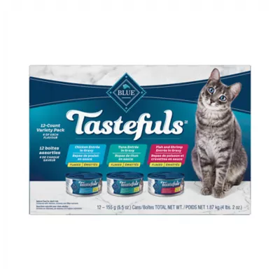 Product Blue Buffalo® Tastefuls™ Adult Cat Food Variety Pack - Natural, Tuna, Chicken, Fish & Shrimp