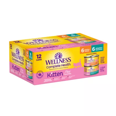 Product Wellness Complete Health Kitten Pate Favorites Wet Cat Food - Variety Pack, 12 CT, 36 OZ