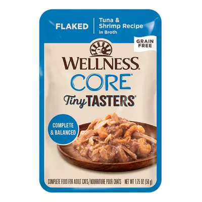 Wellness® CORE® Tiny Tasters Adult Cat Wet Food - Grain Free, Flaked, 1.75 Oz - Image 1