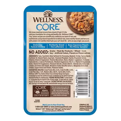 Wellness® CORE® Tiny Tasters Adult Cat Wet Food - Grain Free, Flaked, 1.75 Oz - Image 2