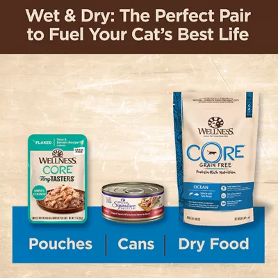 Wellness® CORE® Tiny Tasters Adult Cat Wet Food - Grain Free, Flaked, 1.75 Oz - Image 7