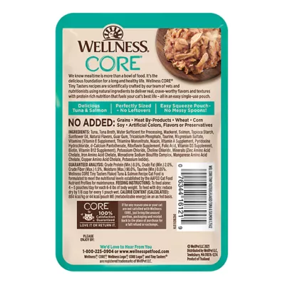 Product Wellness® CORE® Tiny Tasters All Stages Flaked Wet Cat Food Topper - 1.75 oz, Natural, Grain Free