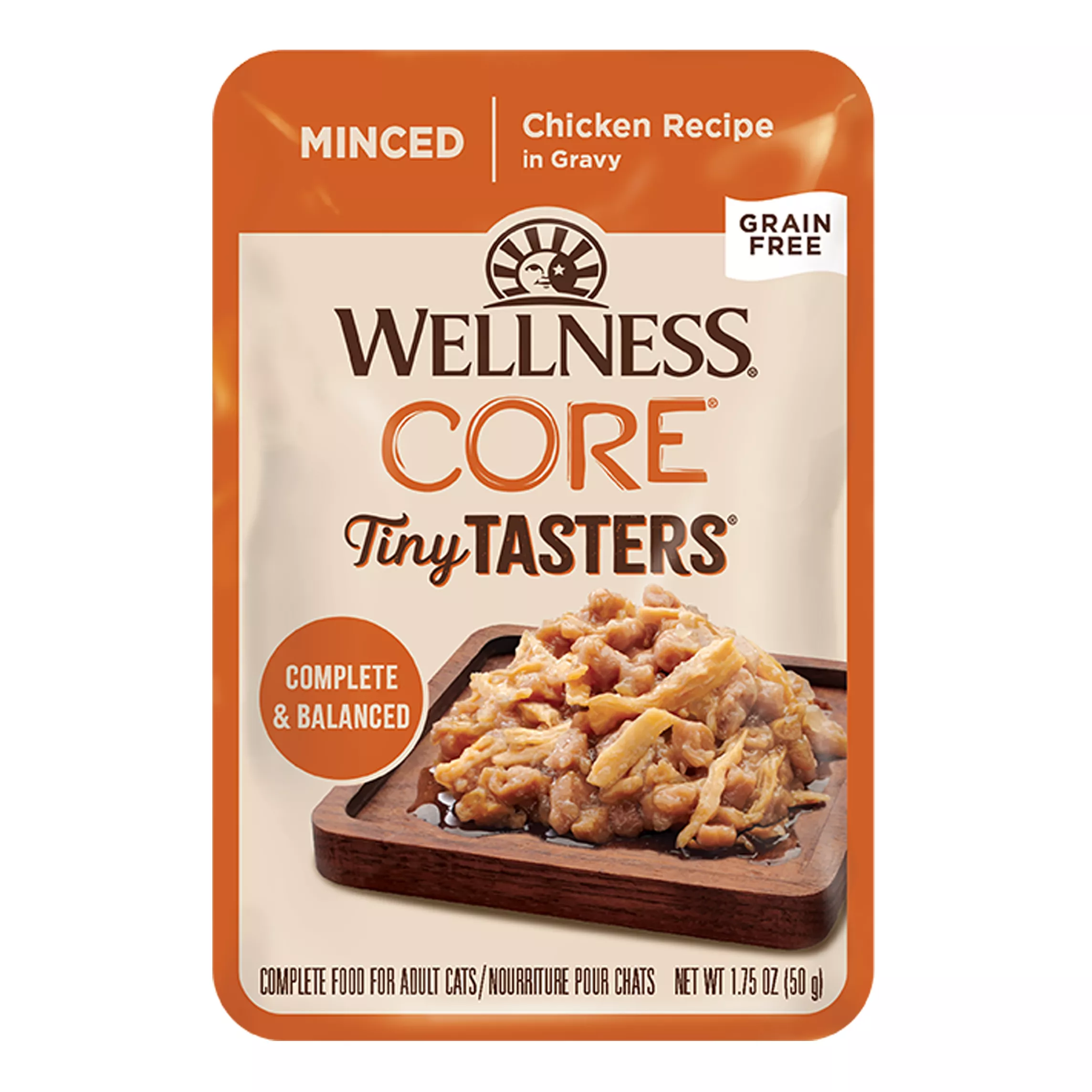 Wellness® CORE® Tiny Tasters All Stages Minced Wet Cat Food Topper - 1.75 oz, Natural, Grain Free