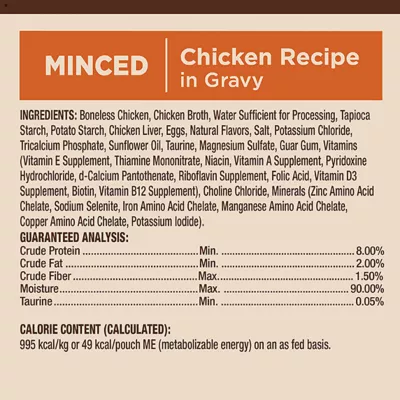 Product Wellness® CORE® Tiny Tasters Adult Cat Wet Food - Grain Free, Minced, 1.75 Oz