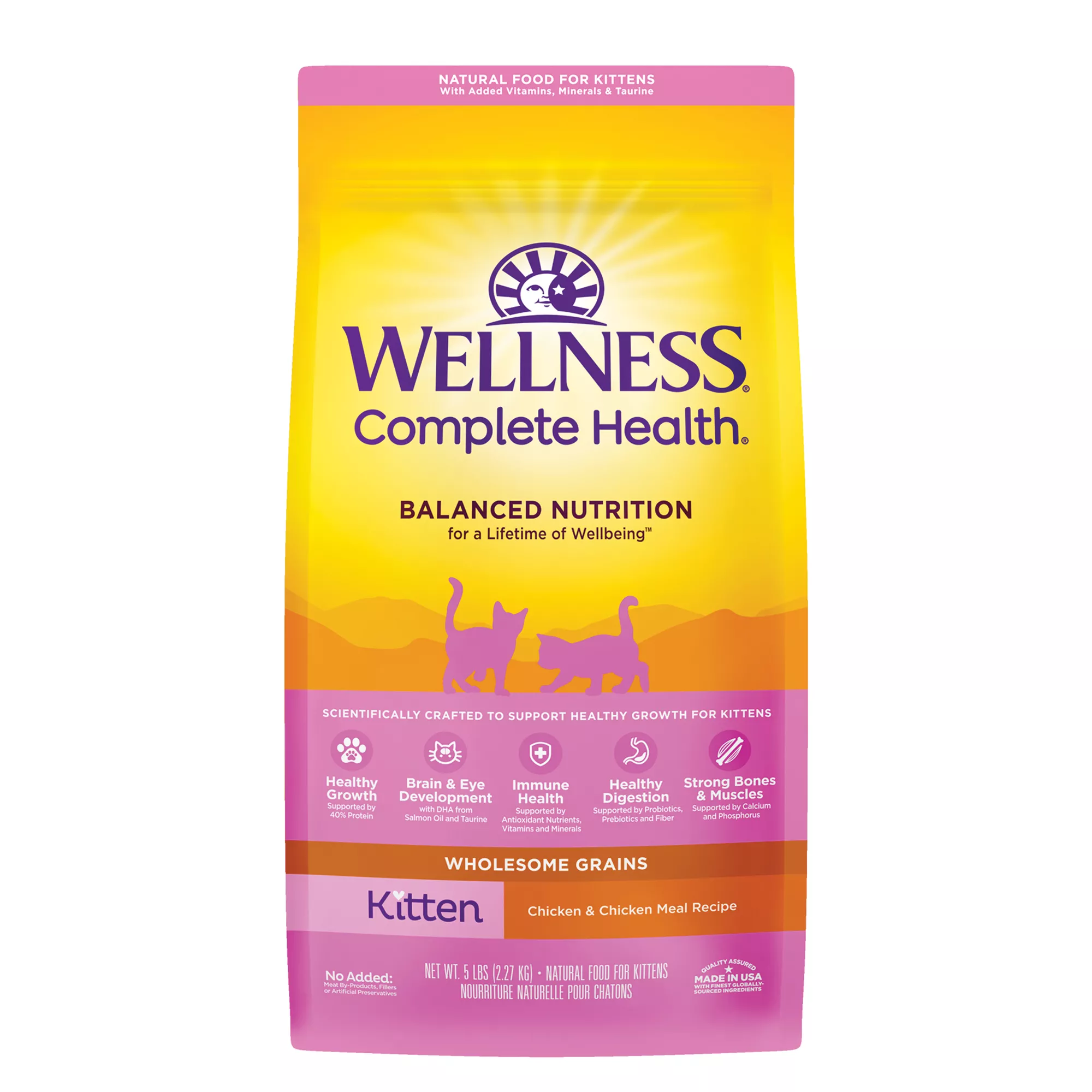 Wellness Complete Health Kitten Dry Cat Food - Chicken, With Grain, Natural