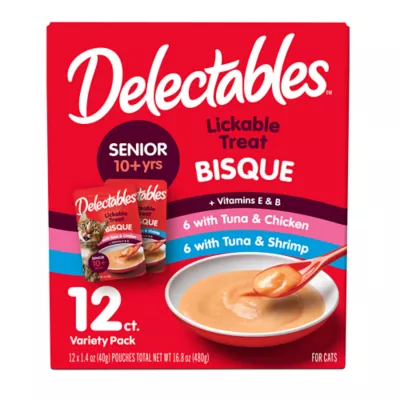 Product Hartz Delectables Bisque Senior Variety Pack Cat Treats - 12 Pack