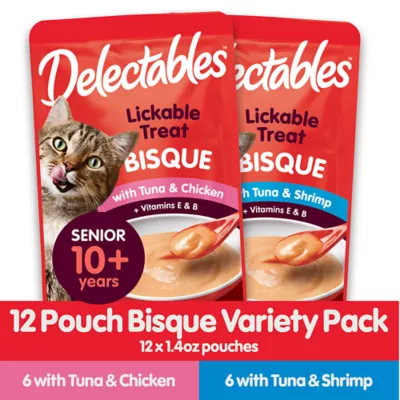 Product Hartz Delectables Bisque Senior Variety Pack Cat Treats - 12 Pack