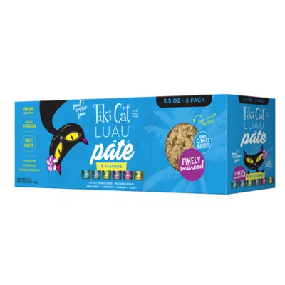 Product Tiki Cat® LUAU Pate Cat Food Non-GMO, Natural, Grain & Potato Free - Variety Pack, 8 CT, 44 OZ