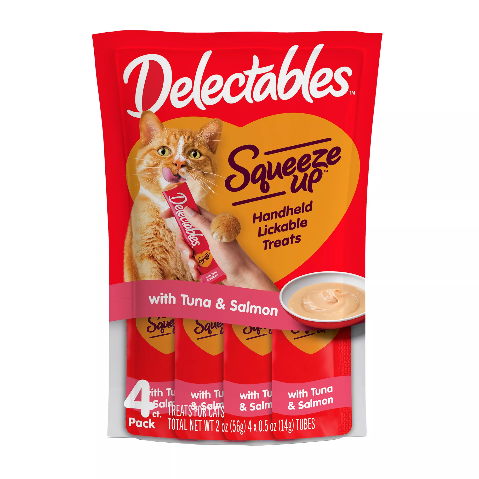 Hartz Delectables&trade; Squeeze Up Puree Cat Treats - Tuna & Salmon