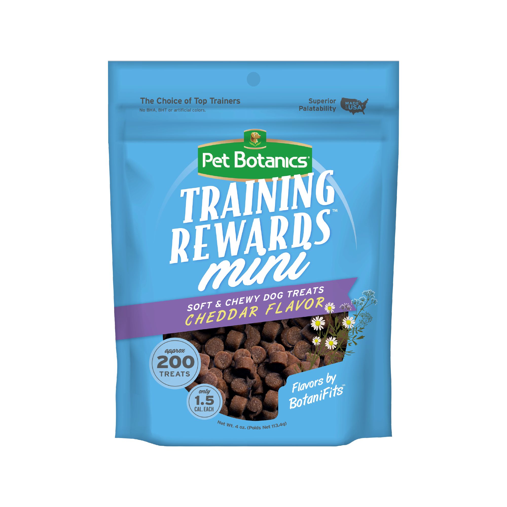 Pet Botanics Training Rewards Mini Soft & Chewy Dog Treats Cheddar