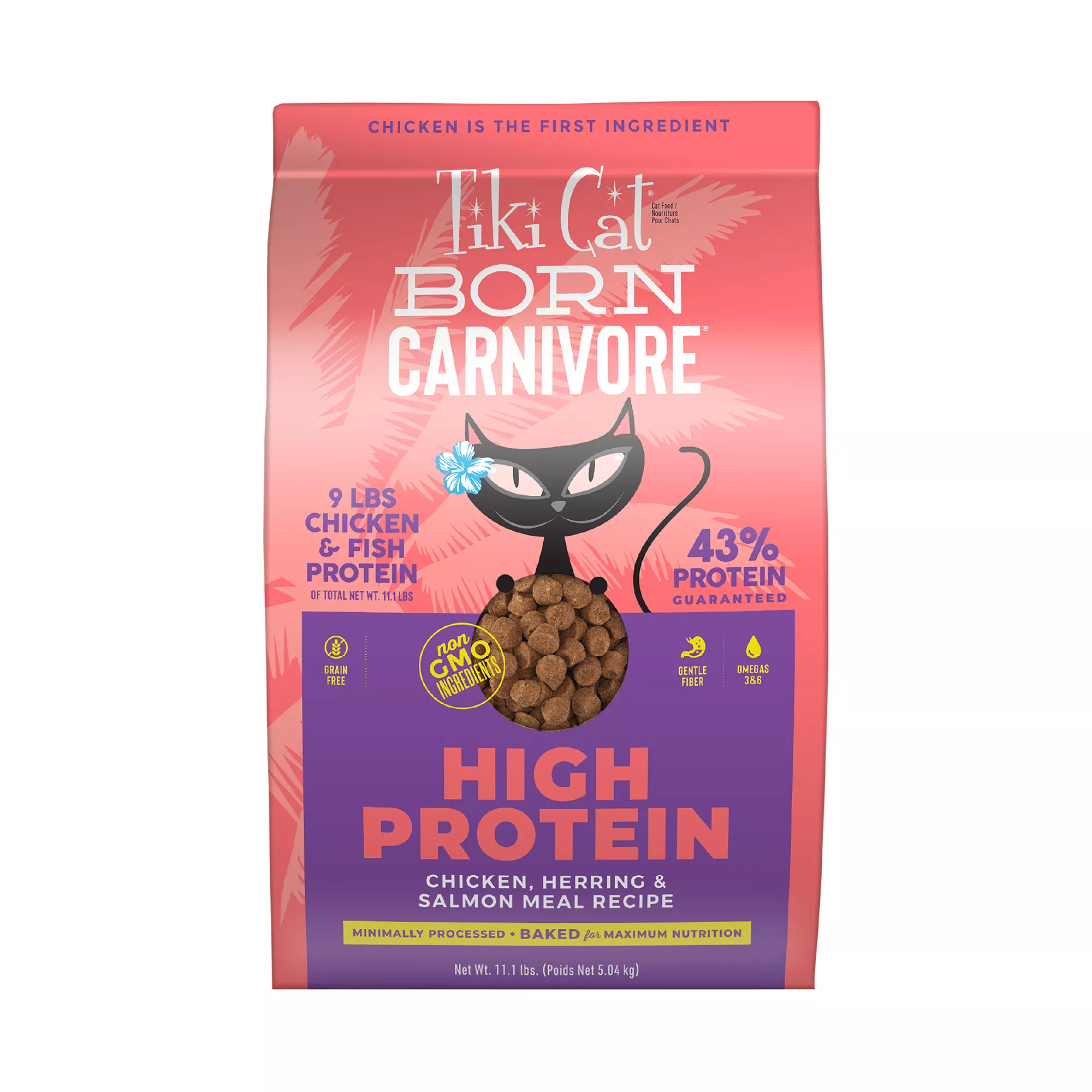 Tiki Cat® Born Carnivore® High Protein for Cats & Kittens Food - Chicken & Herring & Salmon, Non-GMO