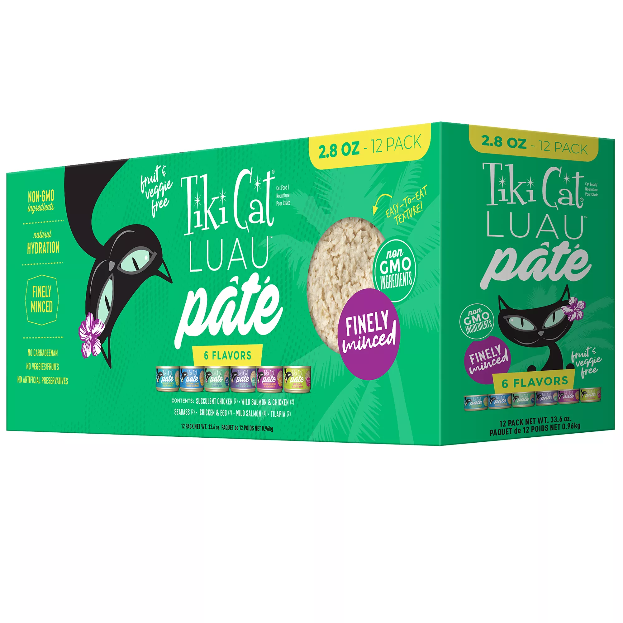 Tiki Cat® Luau Pate Wet Cat Food - Variety Pack, 12 CT, 33.6 OZ