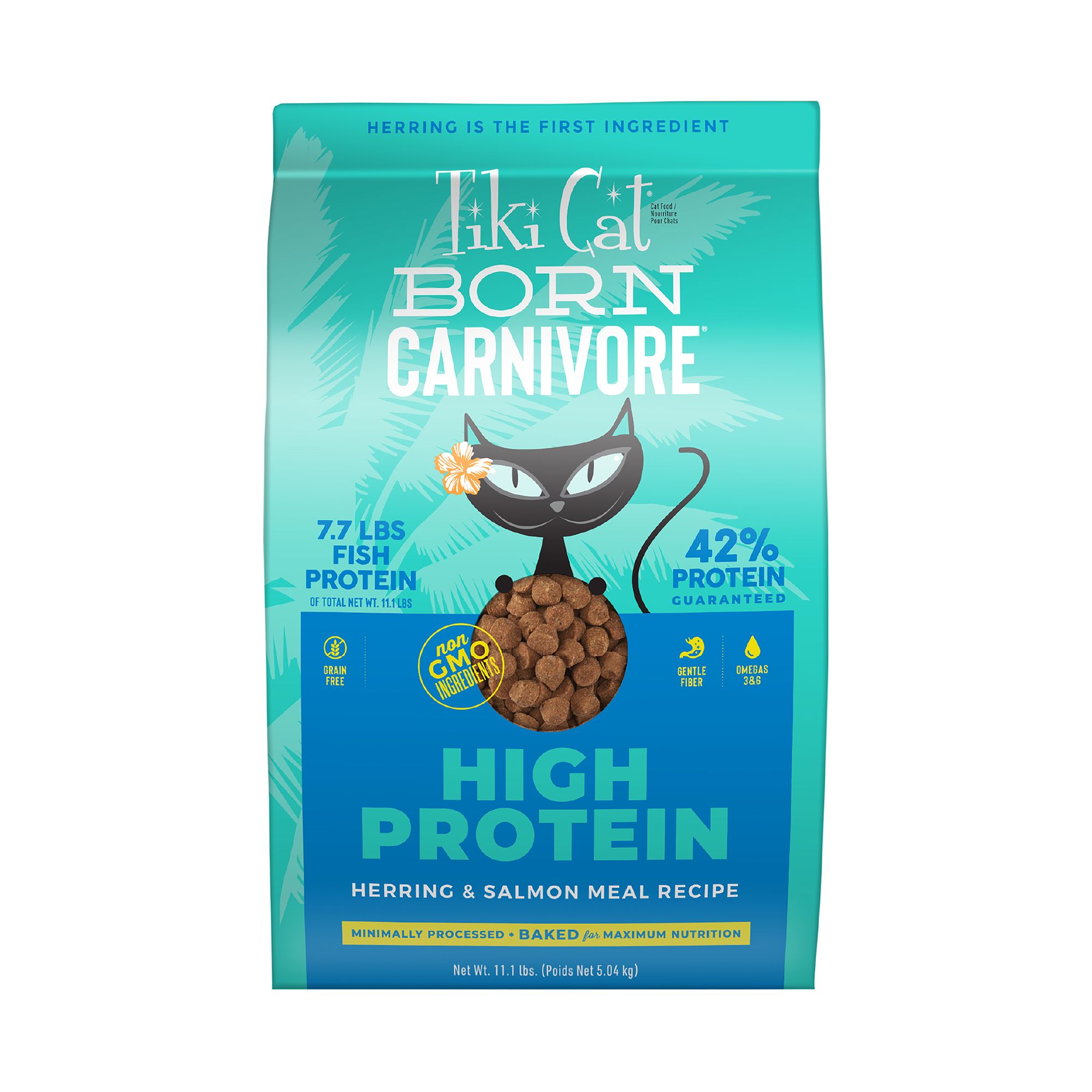 Tiki Cat Born Carnivore High Protein for Cats Kittens Food Herring Salmon Non GMO