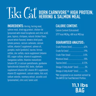 Product Tiki Cat® Born Carnivore® High Protein for Cats & Kittens Food - Herring & Salmon, Non-GMO