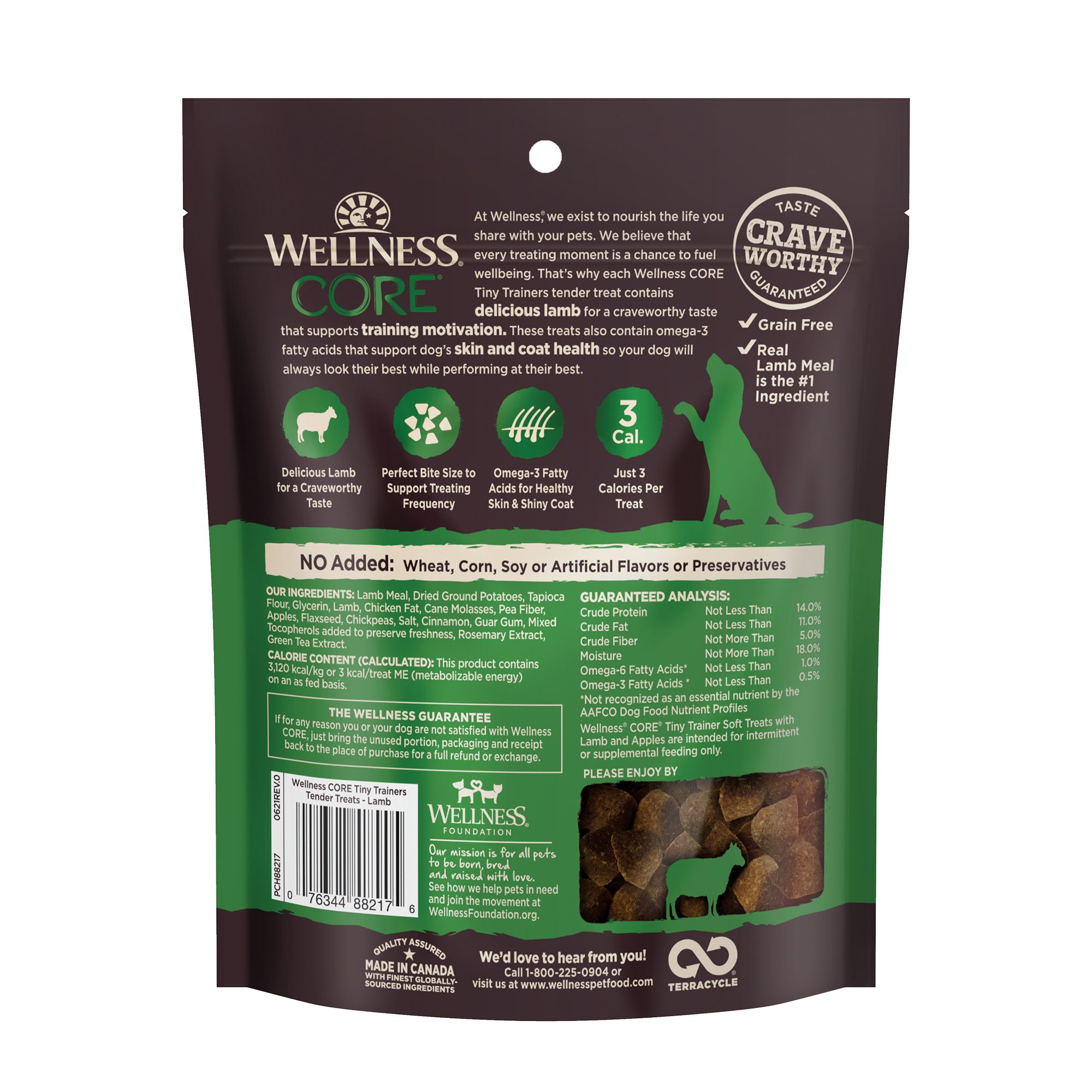 Wellness Core Tiny Trainers Tender Dog Treats Lamb Apples