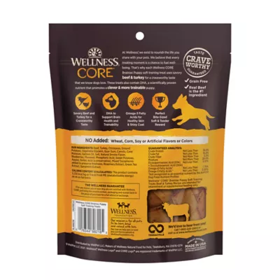 Product Wellness Core Brainiac Puppy Soft Training Dog Treats - Beef & Turkey